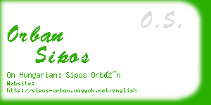 orban sipos business card